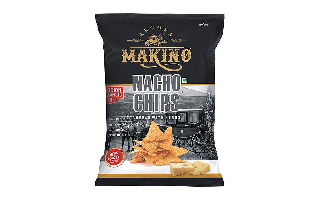 Makino Nacho Chips Cheese With Herbs   Pack  75 grams